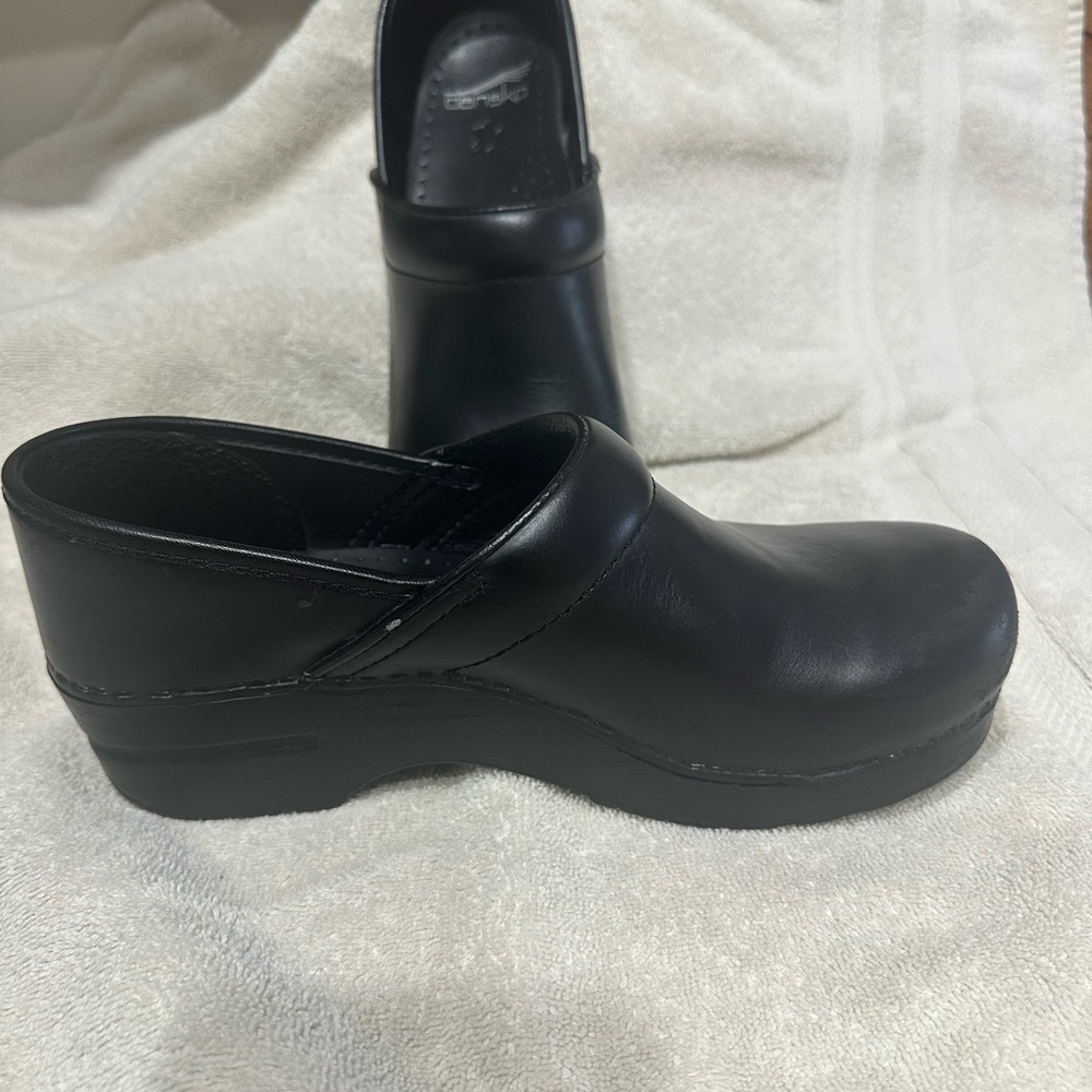 Dansko Black Leather Mules for Women